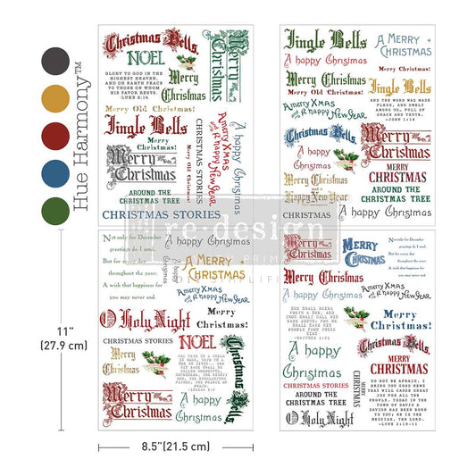 Middy Plus Transfers® – Noel in Script – 3 Sheets + 1 Bonus Sheet, 8.5″ x 11″
