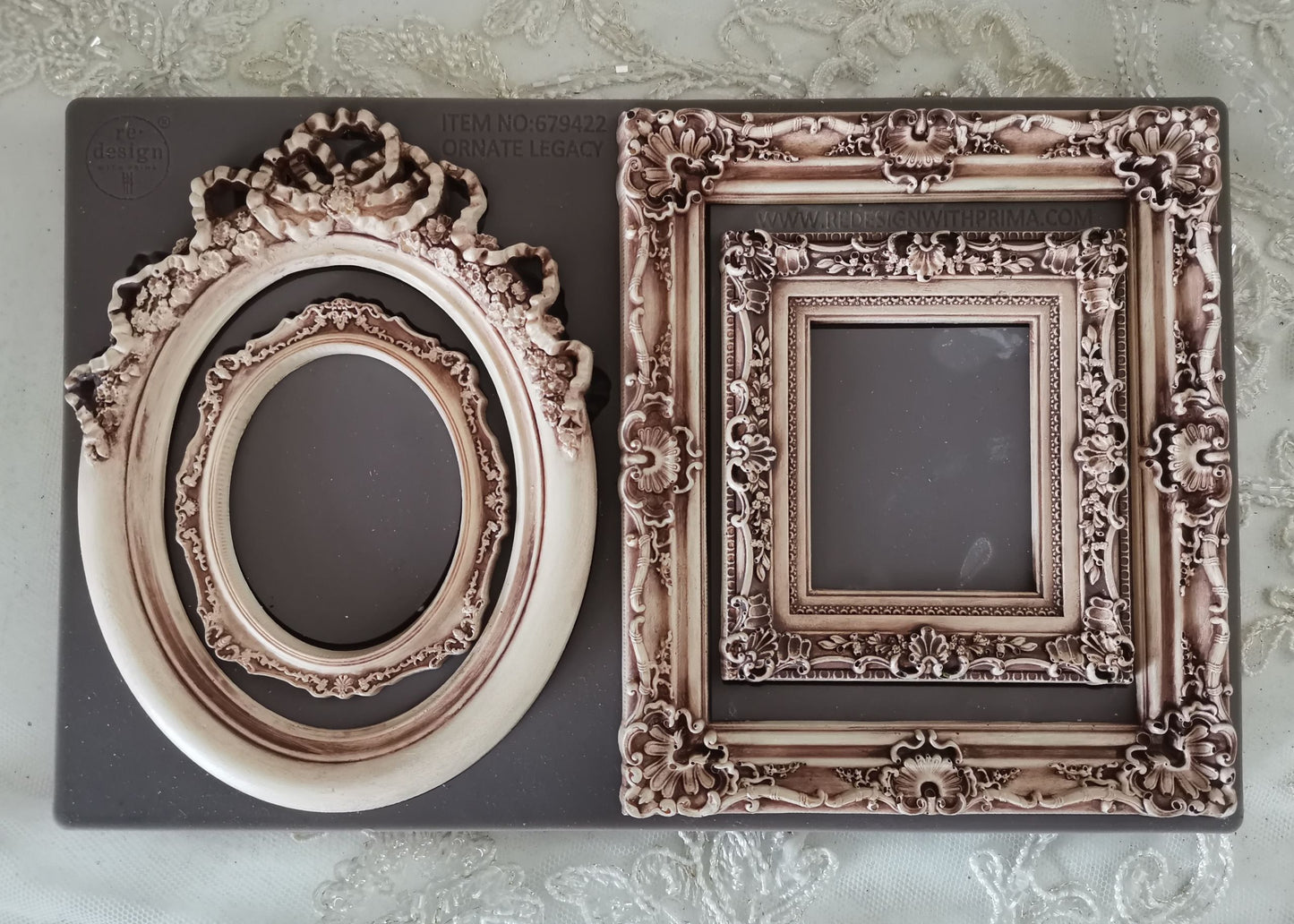 Ornate Legacy – Vintage Frame Silicone Mould ~ 1 pc, 5″x8″x8mm