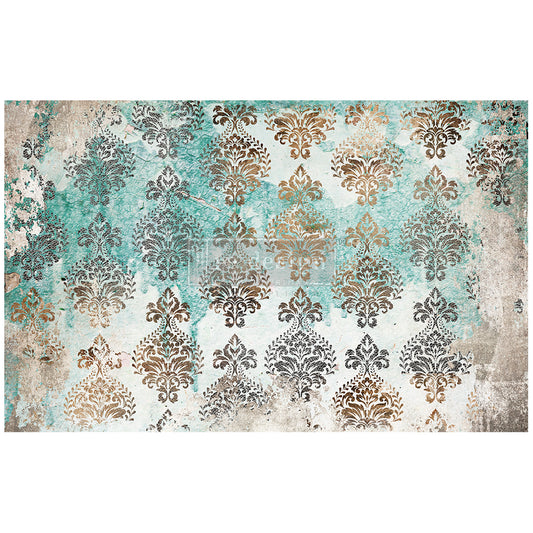Redesign Decoupage Décor Tissue Paper – Patina Flourish (1 Sheet, 19″×30″)