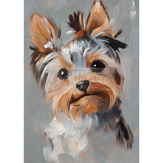 A3 Decoupage Fiber Paper – Posh Pup Portraits – 1 Sheet, 11.7″ x 16.5″