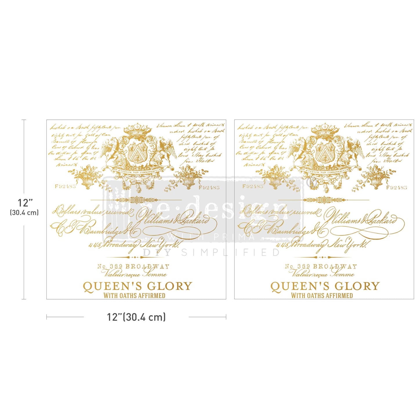 Queen's Glory - Maxi Decor Transfers®