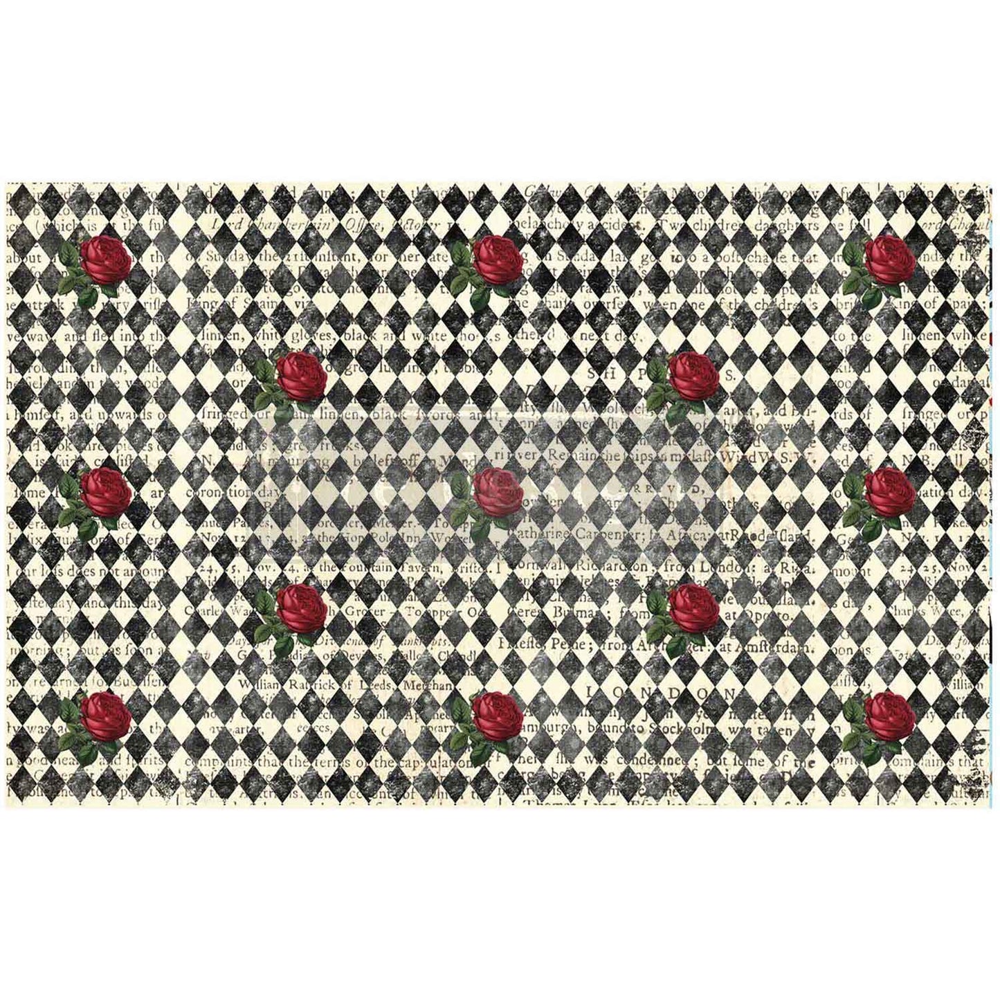 Queen’s Court of Roses ~ DÉCOUPAGE DÉCOR TISSUE PAPER – 19.5″ x 30″