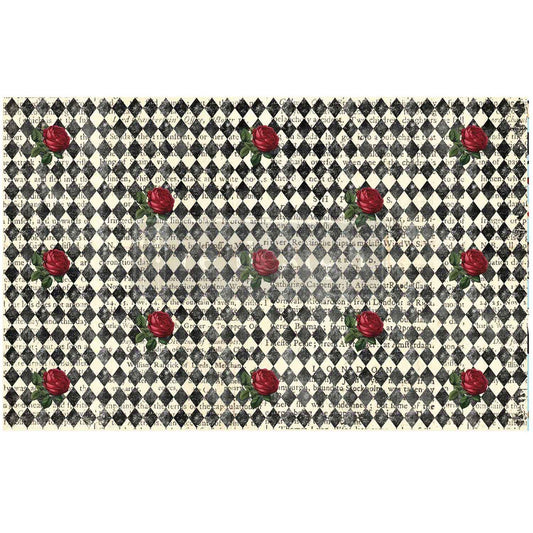 Queen’s Court of Roses ~ DÉCOUPAGE DÉCOR TISSUE PAPER – 19.5″ x 30″