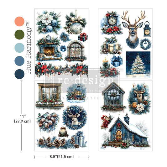 Middy Plus Transfers® – Quiet Country Blue – 3 Sheets + 1 Bonus Sheet, 8.5″ x 11″