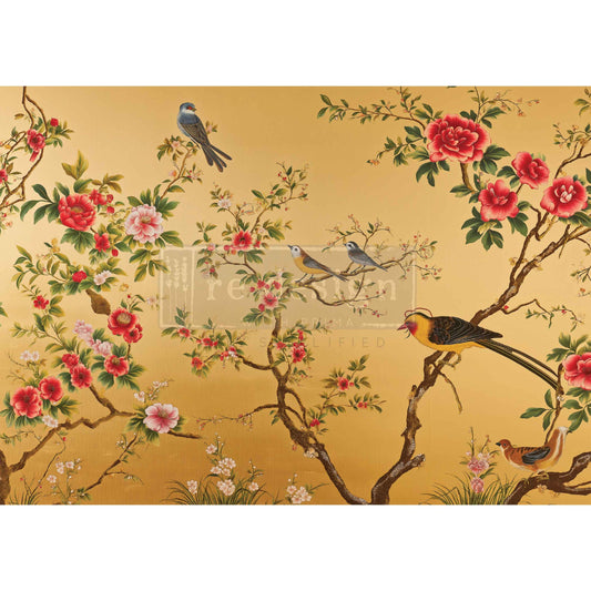 A3 Decoupage Fiber Paper – Radiant Flight – 1 Sheet, 11.7″ x 16.5″