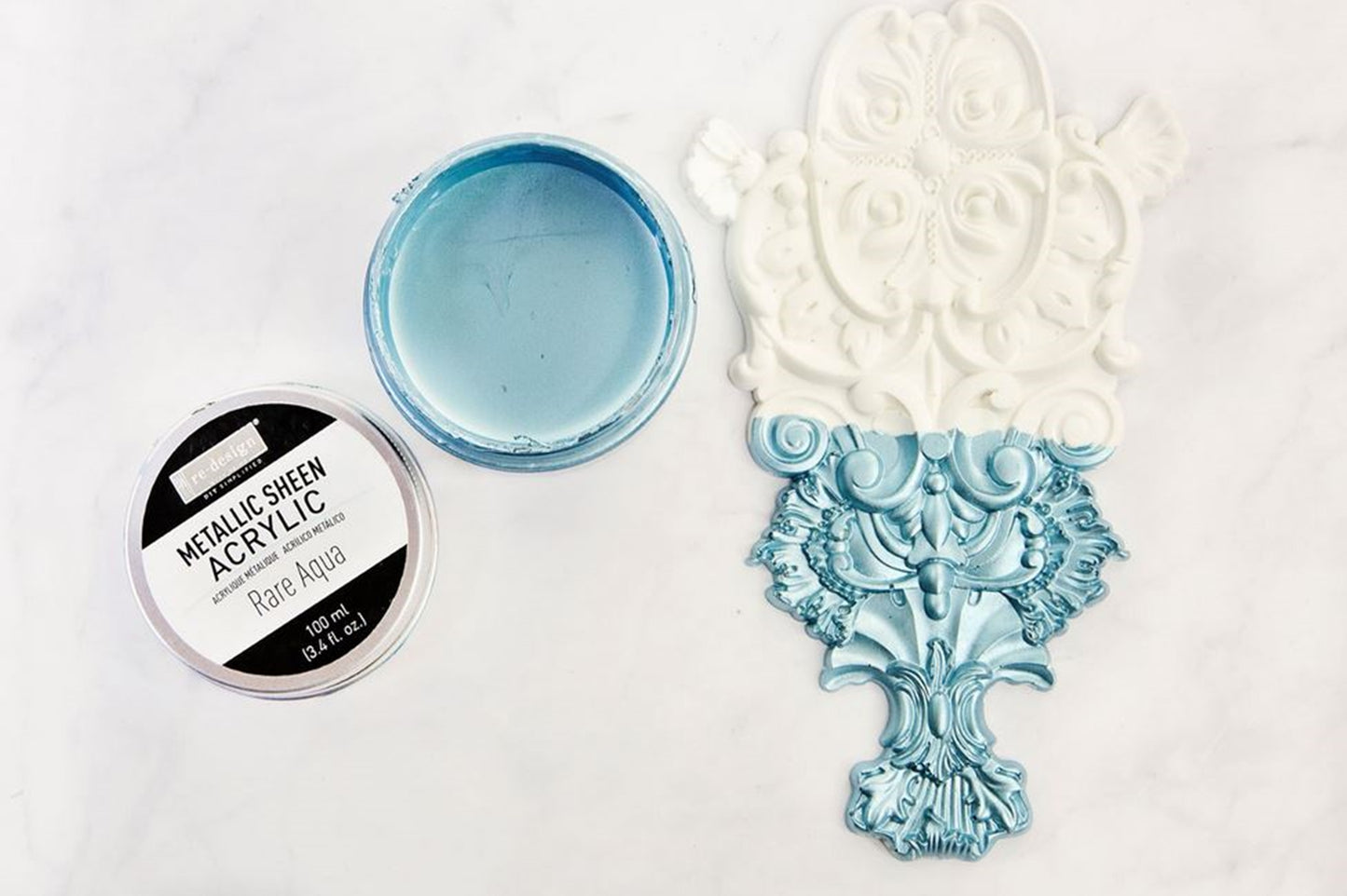 Metallic Sheen Redesign Acrylic Paint – Rare Aqua 100 ml