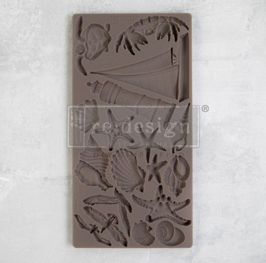 Reef Elegance – 10″x5″, 8mm thickness ~ Redesign Decor Moulds® Silicone Decor Mould - Furniture Decor Mould