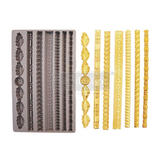 Redesign Décor Moulds® – Regal Trimmings – 5″ x 8″ Decorative Silicone Mould