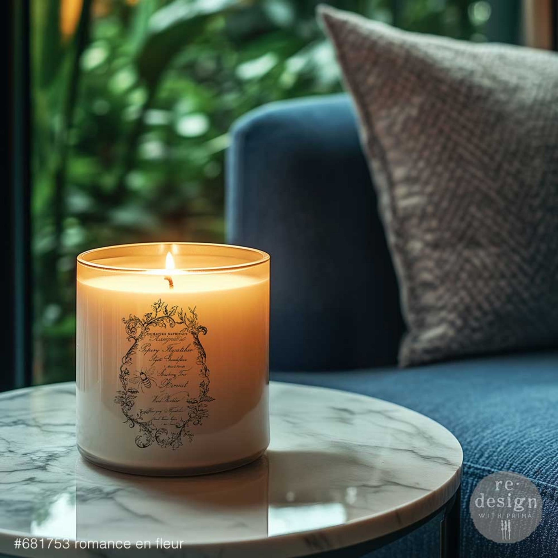 Romance En Fleur Luxe transfer set with vintage French-inspired label artwork