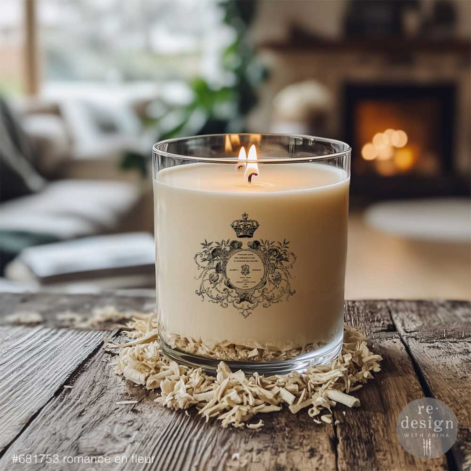 Luxe Transfers Romance En Fleur 3.25x11.5 decorative decals