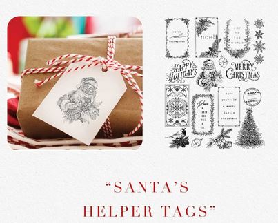 Redesign Decor Stamp – Santa’s Helper Tags – 8.5×11 sheet size