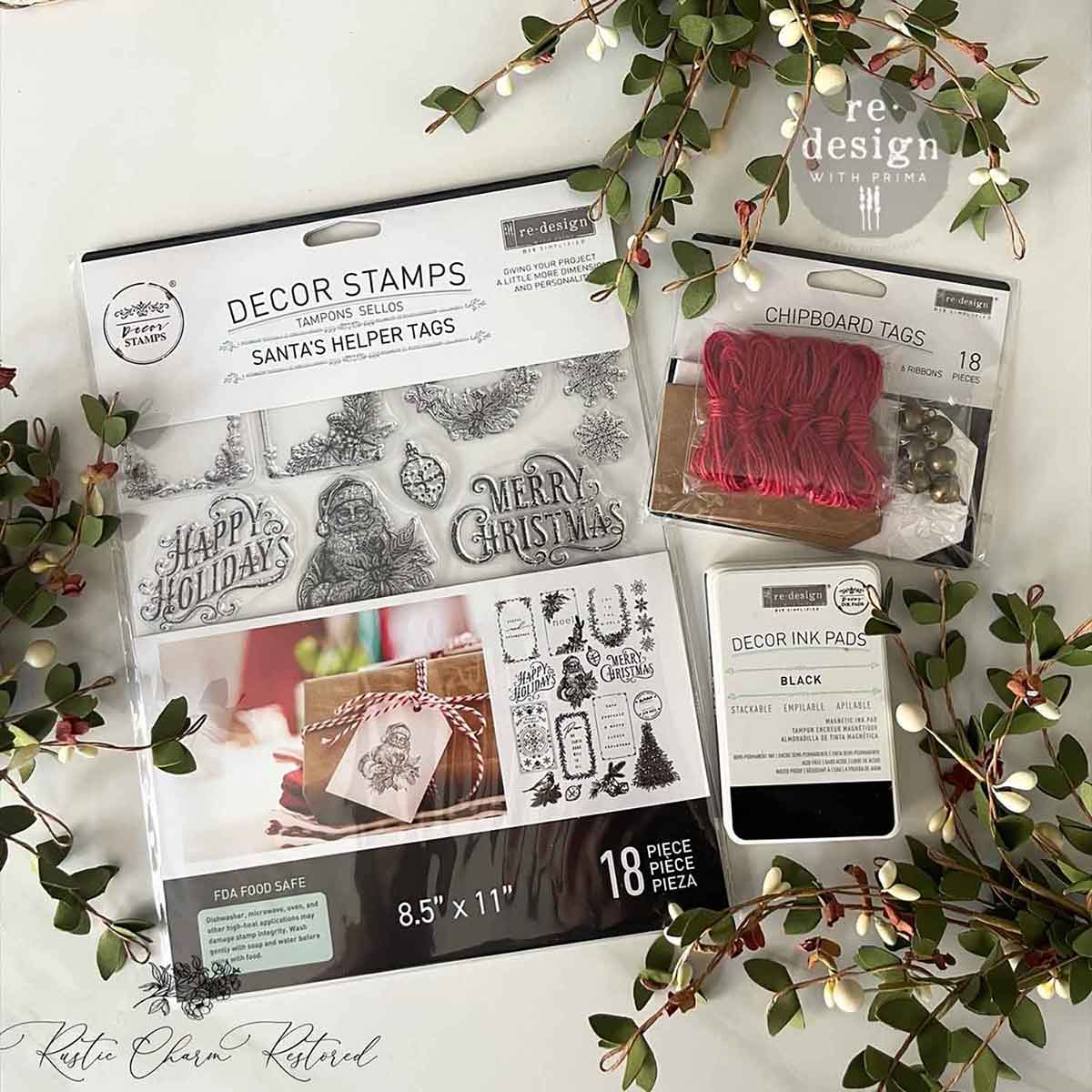 Redesign Decor Stamp – Santa’s Helper Tags – 8.5×11 sheet size