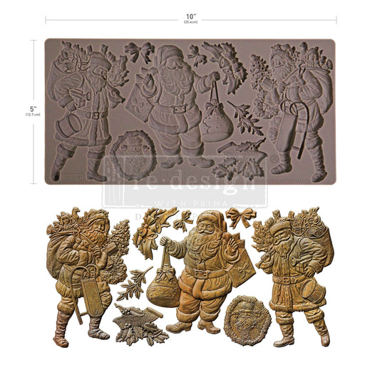 Santa’s Holiday Cheer – Christmas Silicone Mould ~ 1 pc, 5″x10″x8mm