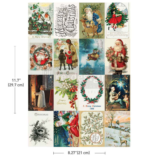 A4 Transfer – Season’s Greetings From The Past - Decor Transfers® Redesigns with Prima Furniture Transfers