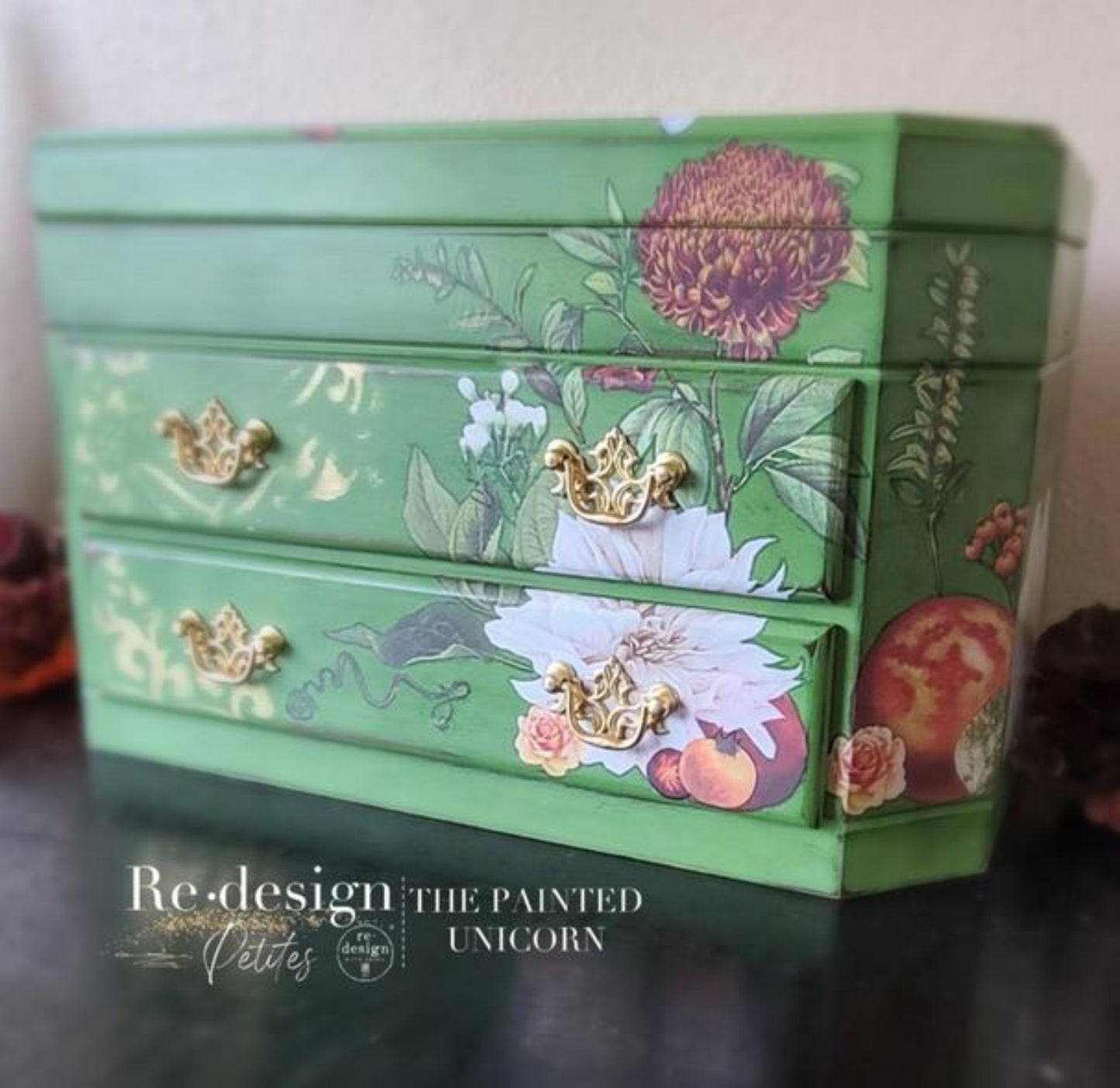Seasonal Splendor Middy Decor Transfer - Floral & Fruit Botanical Design for Furniture, DIY Crafts and home Decor Redesign with Prima