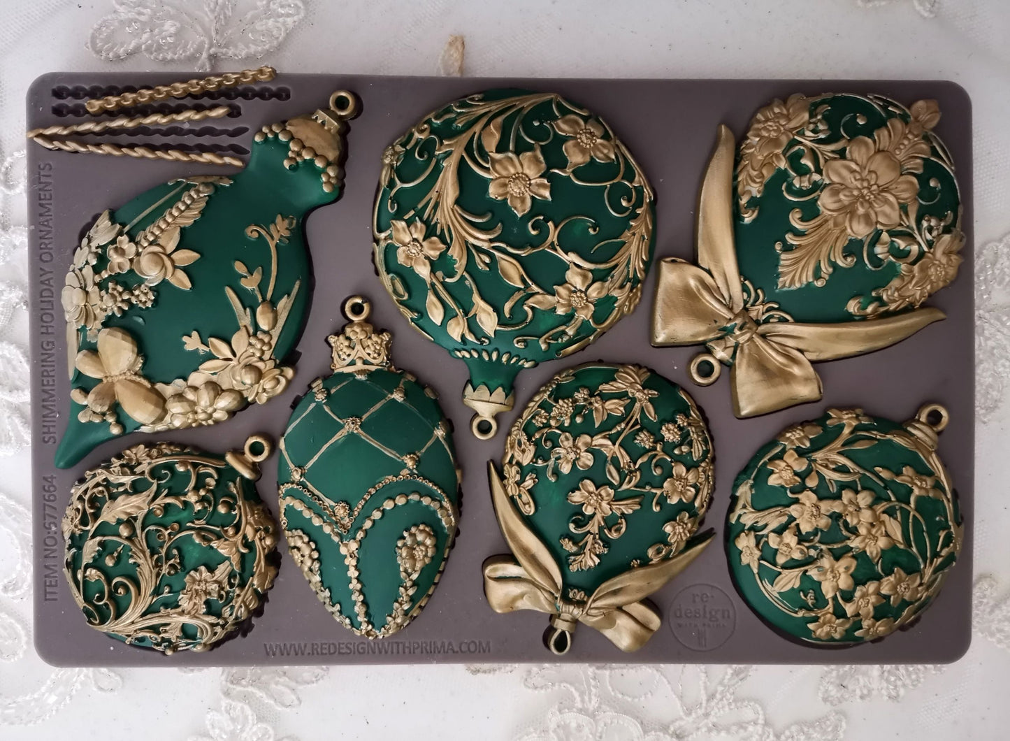 Shimmering Holiday Ornaments – Christmas Silicone Mould ~ 1 pc, 5″x8″x8mm