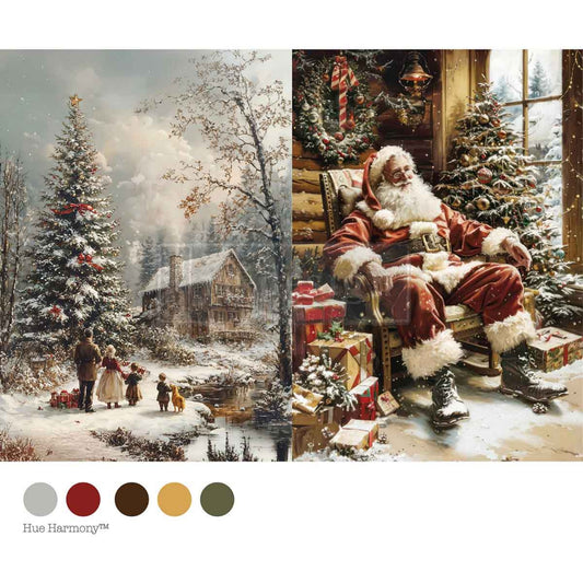 Silent Night Stories - A4 Decoupage - Redesign Decor Tissue Paper ~ Decoupage Paper for Furniture 8.27″x11.69″