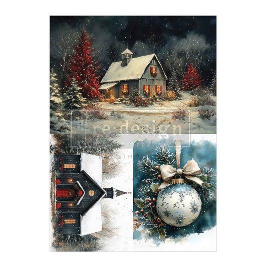 A4 Decoupage Fiber Pack – Silent Timber Memoirs – 2 Sheets, 8.3″ x 11.7″ Each