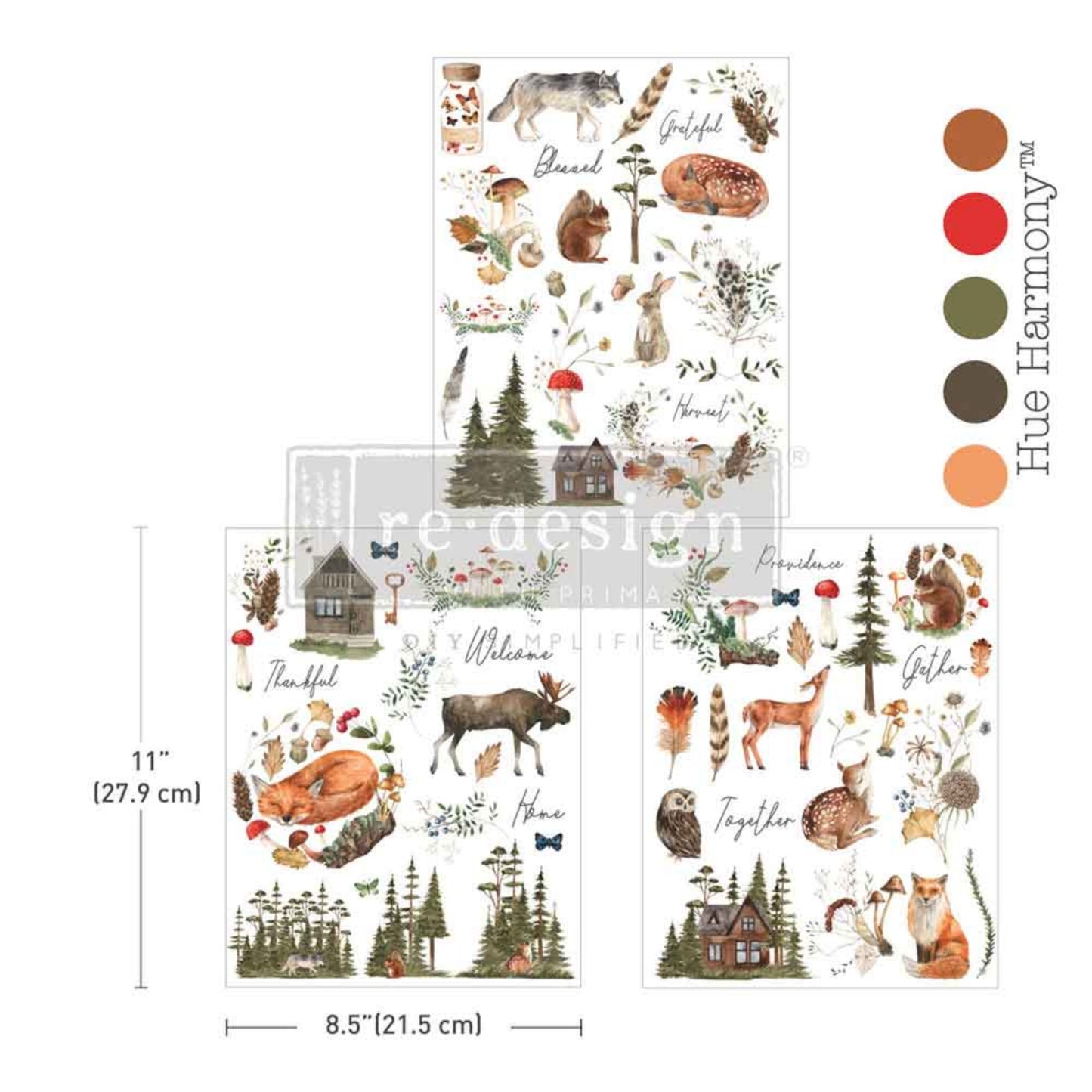 Middy Transfers® – The Forager’s Retreat – 3 Sheets, 8.5" x 11"