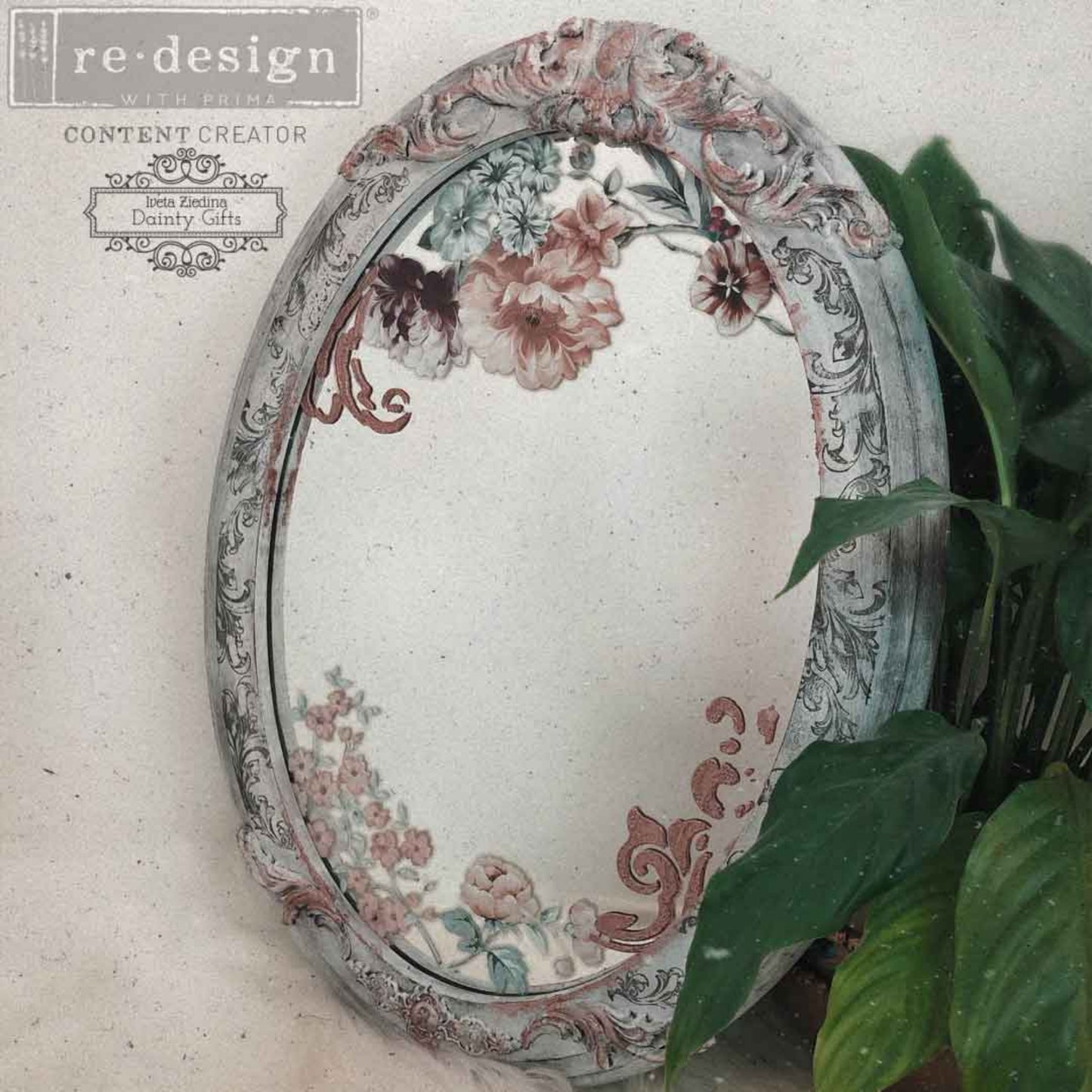 Thorton Medallion Décor Mould® – 5″X8″ Redesign with Prima®