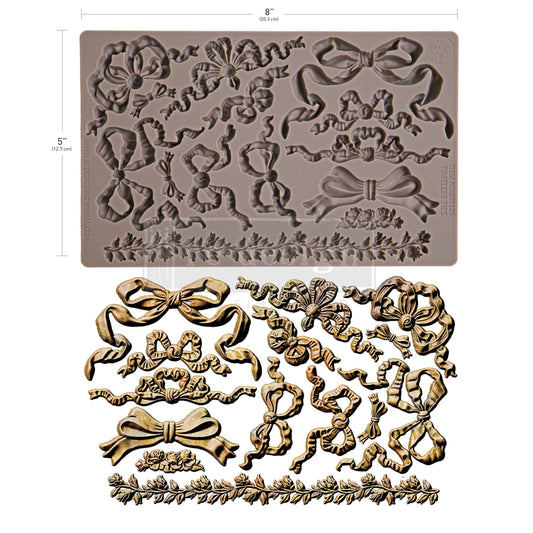 Timeless Ties – Bow & Ribbon Silicone Mould - 1 pc, 5″x8″x8mm