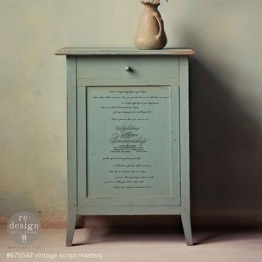 Vintage Script Mastery - Mini Decor Transfers® Redesign with Prima Furniture Transfers