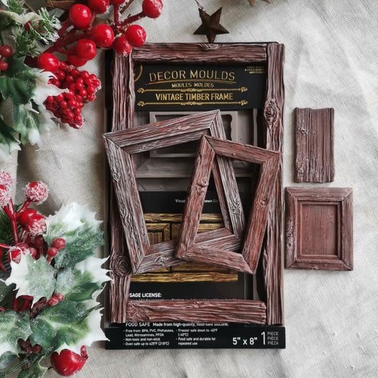 Décor Moulds® – Vintage Timber Christmas – 1 Pc, 5″ x 8″ x 8mm