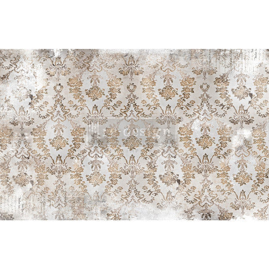 Redesign Décor Fiber Paper – Washed Damask – 1 Sheet, 19″ x 30″
