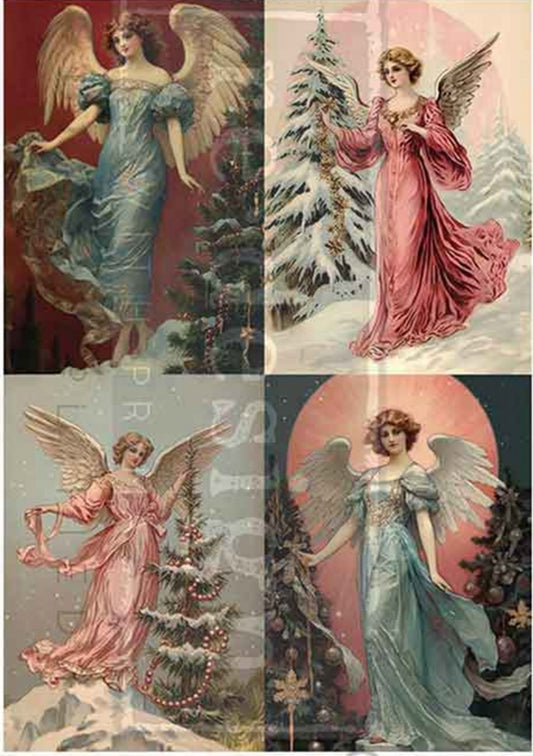 Wings of Winter - A3 Decoupage Fiber Pack - Redesign Decor Tissue Paper ~ Decoupage Paper for Furniture 11.7″x16.5″
