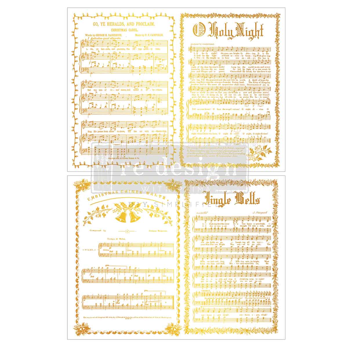 Middy Foil Transfers® KACHA – Yuletide Symphony – 2 Sheets, 8.5″ x 11″