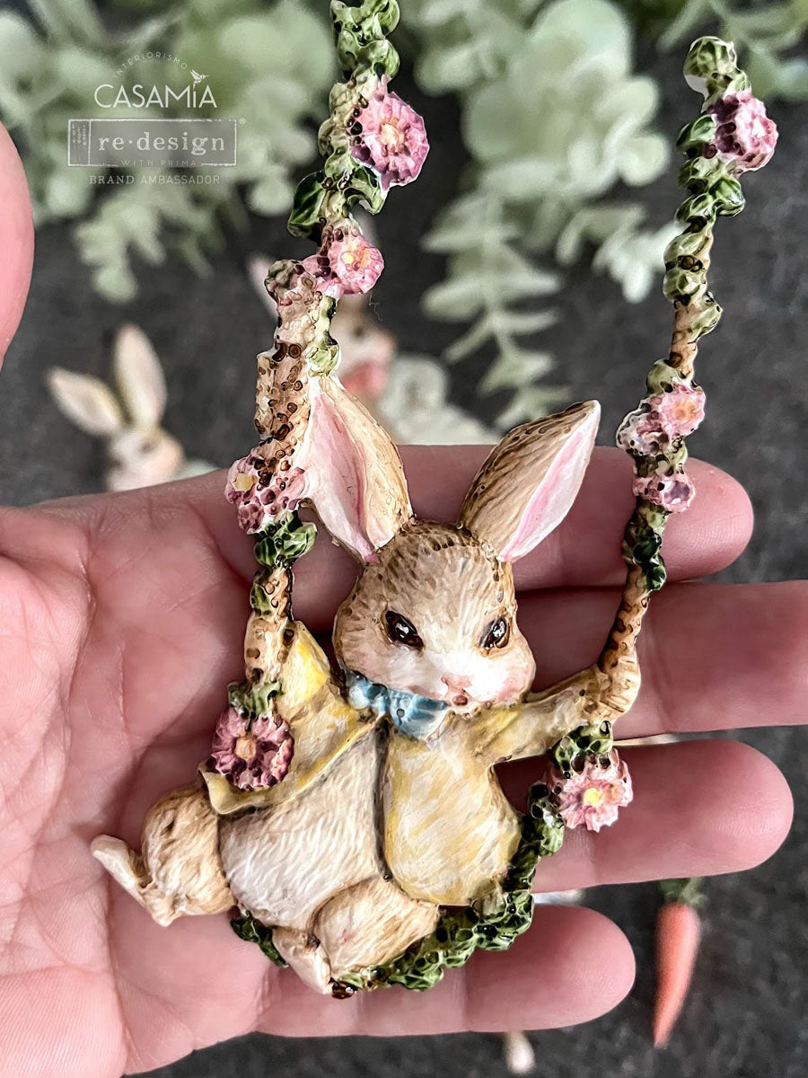 Redesign with Prima Bunny Trail Tales decorative silicone mould