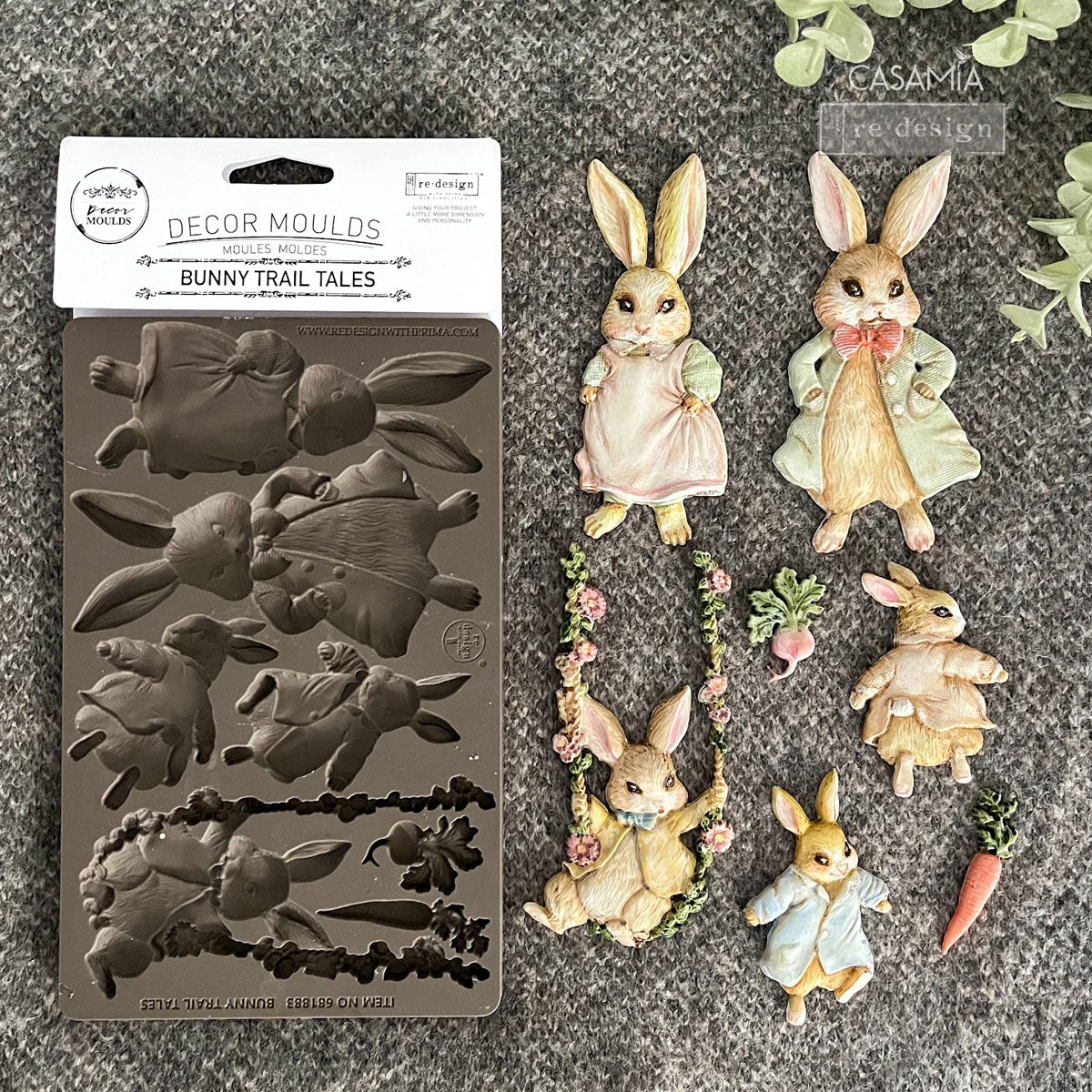 Bunny Trail Tales spring decor mould for furniture embellishments