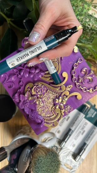 CeCe Gilding Marker by Re·Design with Prima, 4 gram metallic gold marker with chisel tip for furniture detailing, mouldings and decorative crafts.