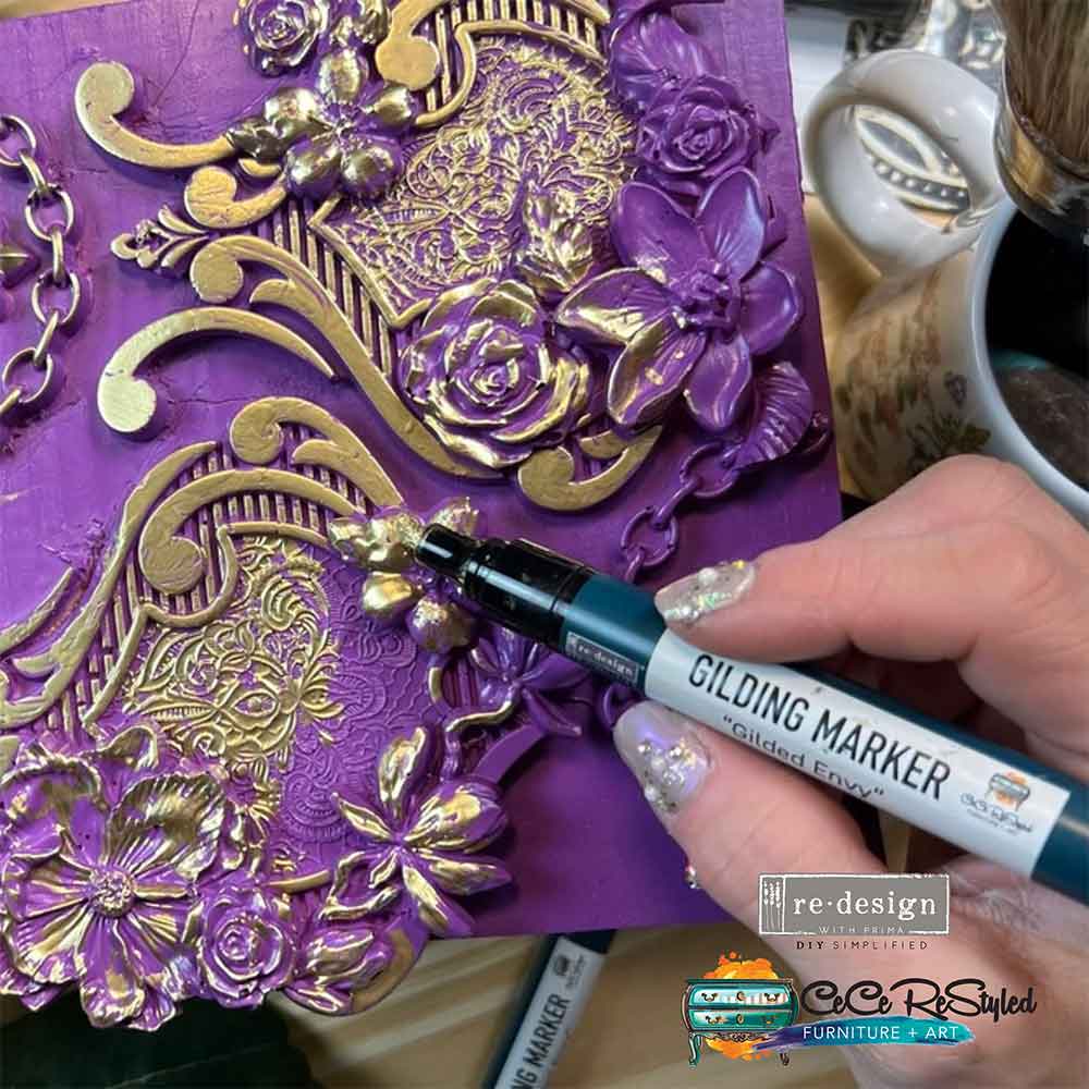 CeCe Gilding Marker – Metallic Gold Chisel Tip Pen | Re·Design with Prima