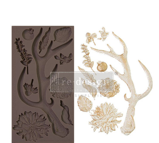 Loggers' Lodge 2 Decor Mould ~ Silicone Mould for Furniture, Crafts, and Vintage DIY Embellishments  1 pc, 5″x10″x8mm