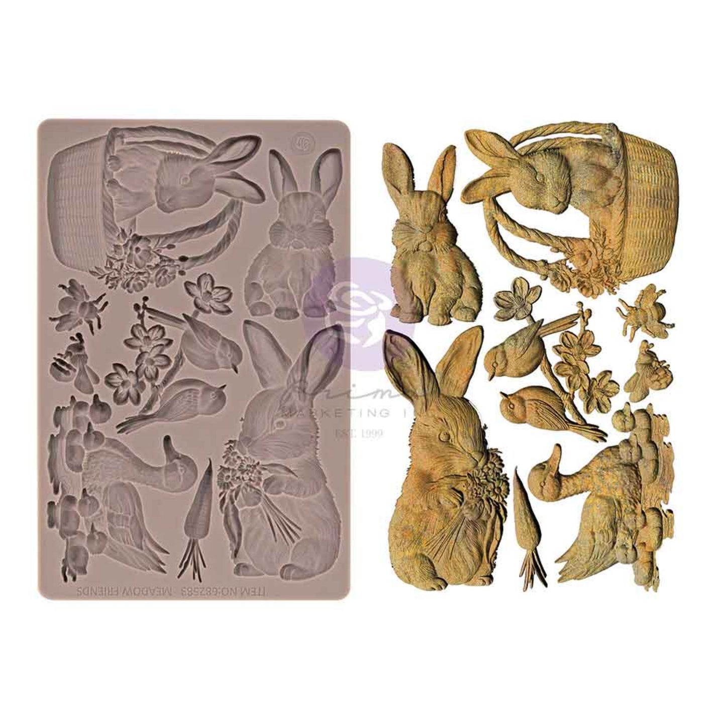 Meadow Friends / Garden Friends Décor Mould® – Among the Wildflowers Collection | Redesign with Prima® 5″x8″x8mm