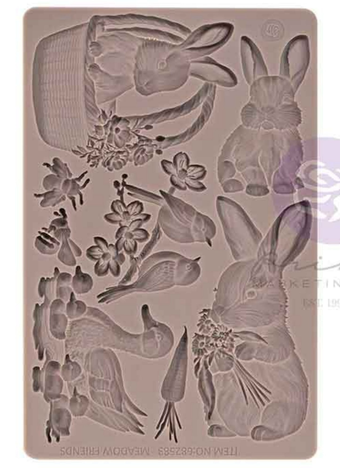 Meadow Friends / Garden Friends Décor Mould® – Among the Wildflowers Collection | Redesign with Prima® 5″x8″x8mm