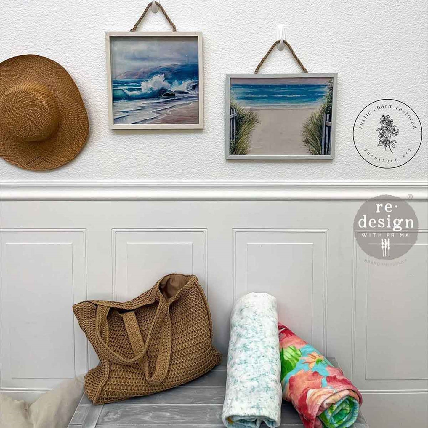 A3 Decoupage Fiber – Seascape Melody – 3 Sheets (11.7” x 16.5”) | Redesign Decor Fiber Paper