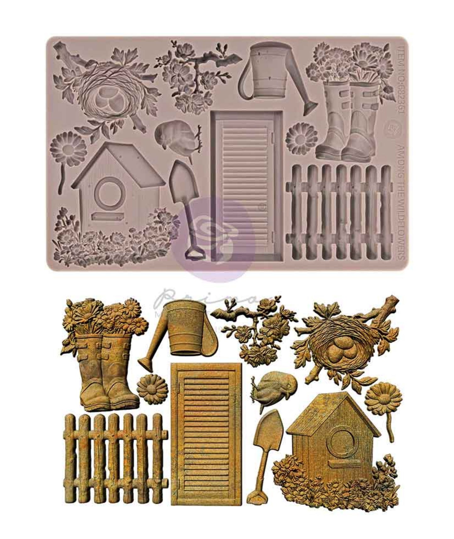 Spring Tales Décor Mould® – Among the Wildflowers Collection | Redesign with Prima® 5″x8″x8mm