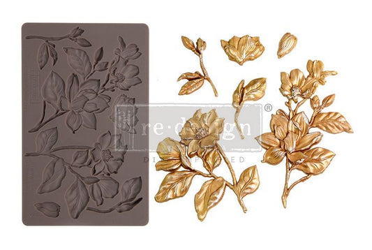 New Magnolia Bloom – 8″x5″, 8mm thickness ~ Redesign Decor Moulds®